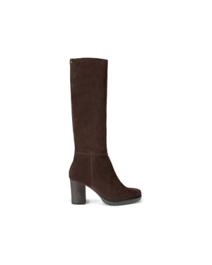 Carvela Suede Silver Knee Boots