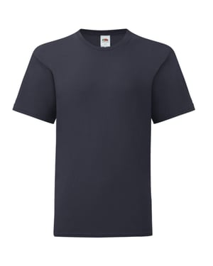 Fruit Of The Loom Iconisch T-shirt Kinderen / Kinder (Donker Marine)