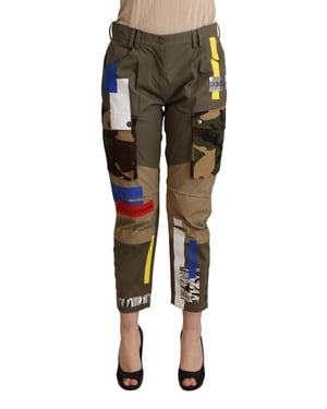 Multicolor Camouflage Patchwork Broek Pan72085