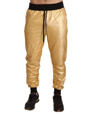 Dolce Gabbana Metallic Gouden Sweatpants Joggingbroek