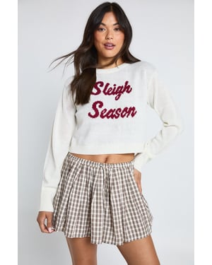 Sleigh Season Cropped Christmas Jumper
