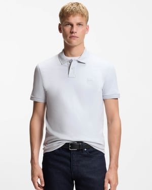 Passenger Slim-Fit Polo Shirt in Light Grey