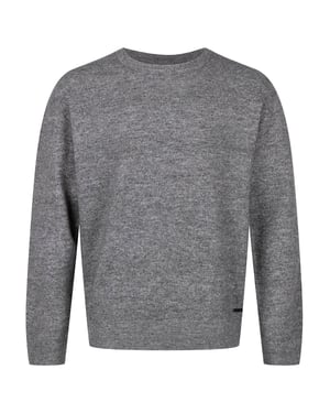 Luke 1977 Men's Salcombe Crew Neck Knitted Jumper in Grey