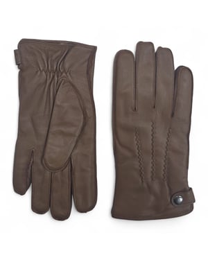 Herenhandschoenen van Italiaans leer met warme wolvoering voor de winter, geschikt voor fietsen en casual rijden