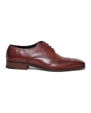 Antique Rogue Herr Vinröda Oxford Derby Brogue i Läder - Luca