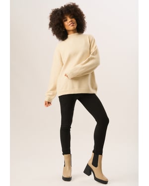 Svart, tajta leggings i stretchig imitationsmocka