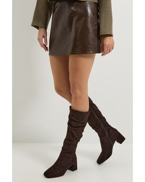 Kaya Ruched Knee High Boots