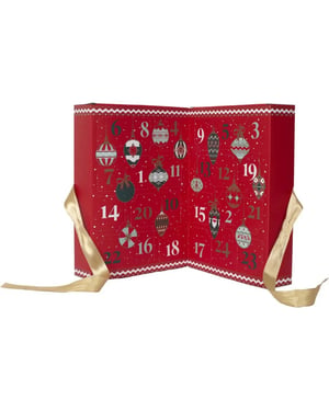 WDMT Adventskalender luxe uitvoering met 24 geurkaarsen rood