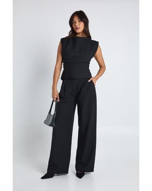 Pleated Cinched Top & Palazzo Trouser Co-ord