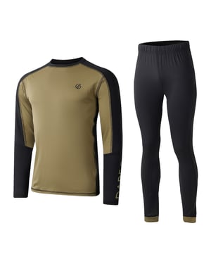 Dare 2B Heren Exchange III Base Layer Set (Zwart/Martini Olijf)