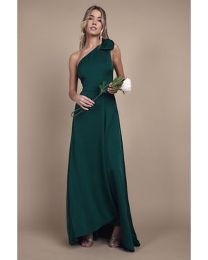 Teen Coast One Shoulder Bow Bridesmaid Dress
