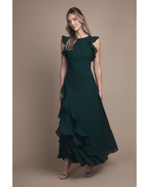 Coast Honoured Ruffle Georgette Maxi Bridesmaid Dress