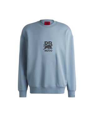Men's Hugo x Racing Bulls Dahrain Stealth Logo Sweatshirt in Blue