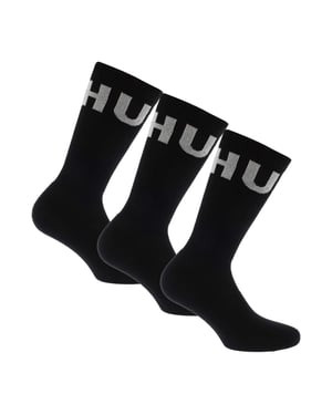Men's Hugo Boss 3 Pack of Iconic Socks in Black