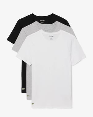 Lacoste Mens 3-Pack Plain Mens T- Shirt
