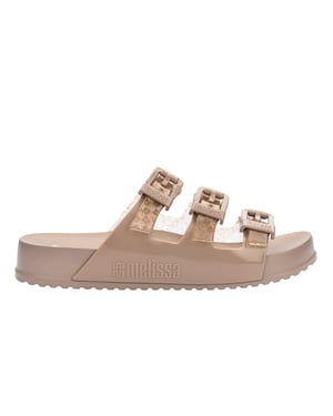 Cozy Stripes Slip On Shoes in Beige