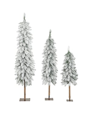 4goodz Set 3 kerstbomen met sneeuw 90/120/150 cm