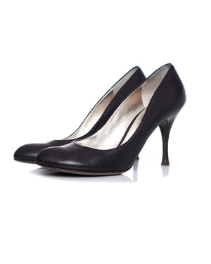 Dolce & Gabbana svarta pumps i narvat läder