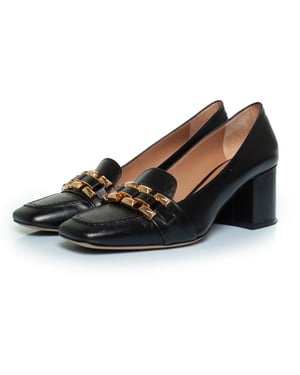 Roberto Festa X Paul Warmer zwarte leren pump