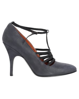 Lanvin Strappumps in donkergrijs leer