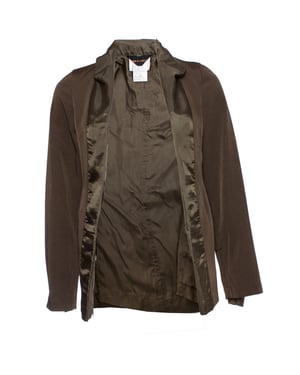 Comme Des Garçons grön kavaj med satinkant.