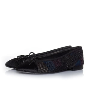 Chanel ponyskin en lurex ballerina