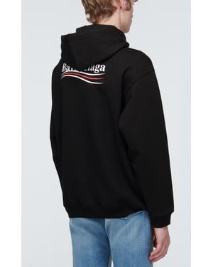 Balenciaga - Hoodie noir à logo imprimé