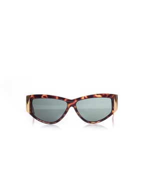 Gianni Versace Tortoise Shell Rechthoekige Zonnebril.
