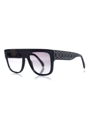 Azzedine Alaia Black rectangular gradient sunglasses