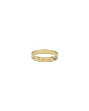 Marc by Marc Jacobs Logoplatta Armband i Guldmetall