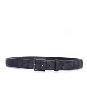 Loro Piana Alligator bälte i blått läder