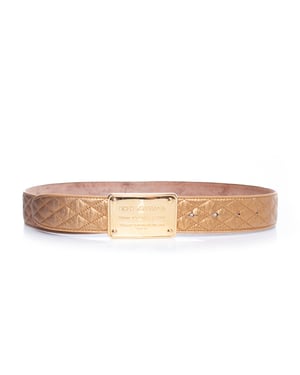 Dolce & Gabbana Gouden leren gewatteerde riem