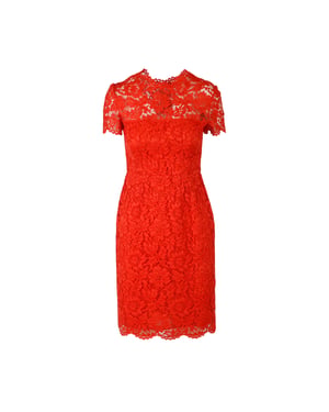 Valentino Kant Midi Jurk - '10s