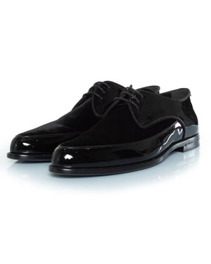 Saint Laurent Patent en suède veterschoen