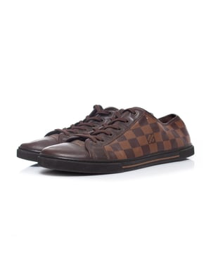 Louis Vuitton Damier ebene low canvas trainers