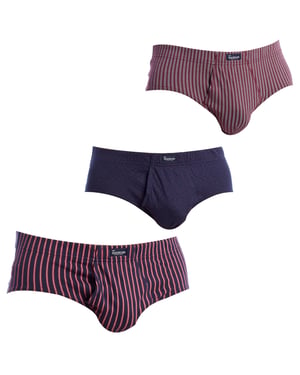 Pack of 3 Men's Essential Print Briefs with Opening A0090