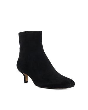 Dune Ladies Orina - Asymetric Kitten Heel Suede Ankle Boots