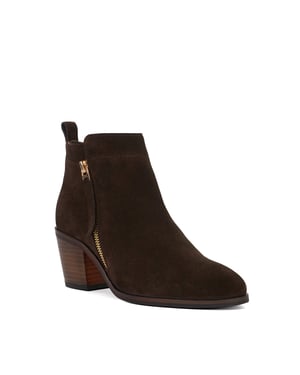 Dune Ladies Paicing - Block Heel Side Zip Boots