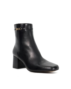 Dune Ladies Oaklee - Leather Block Heel Ankle Boots
