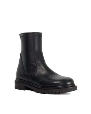 Dune Ladies Pelano - Chunky Leather Pull On Ankle Boots