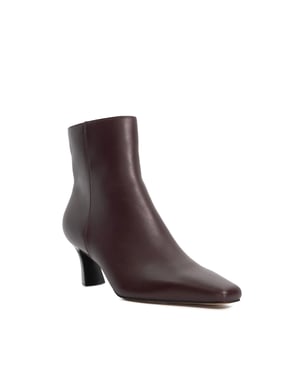 Dune Ladies Overly - Leather Block Heel Ankle Boots