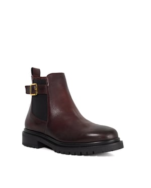 Dune Ladies Paused - Leather Buckle Detail Ankle Boots