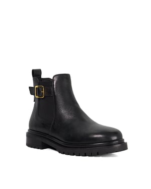 Dune Ladies Paused - Leather Buckle Detail Ankle Boots