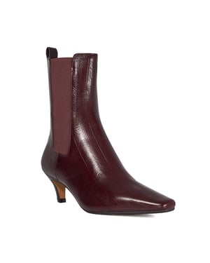 Dune Ladies Odele - Chiselled Toe Kitten Heel Chelsea Ankle Boots