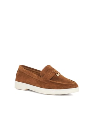 Dune Ladies Grinning - Suede Slip On Loafers