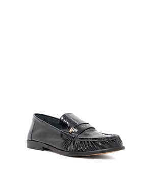 Dune Ladies Grisella - Leather Slip On Ruched Toe Loafers