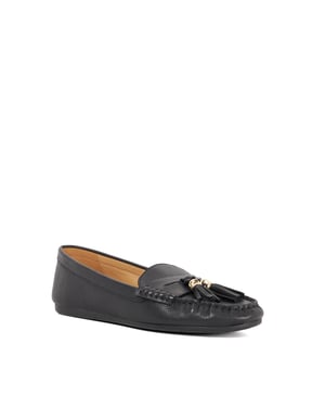 Dune Ladies Geen - Leather Tassel Trim Loafers