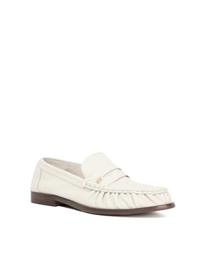 Dune Ladies Grisella - Leather Slip On Ruched Toe Loafers