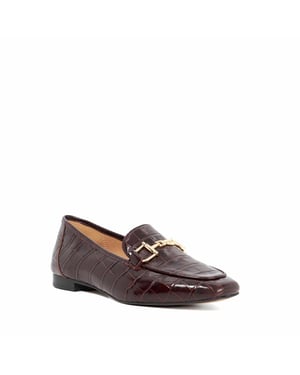Dune Ladies Grained - Suede Metal Trim Loafers