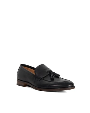 Dune Mens Showman - Leather Textured Tassel Formal Shoes